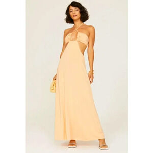 Rosetta Getty Cut-Out Maxi Dress Women's Peach Size 4
